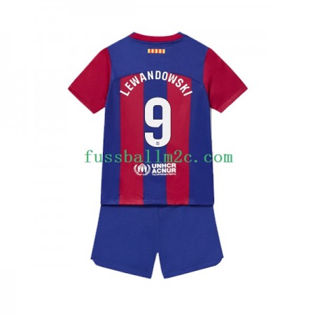 Fußballtrikots FC Barcelona Robert Lewandowski 9 Kinder Heim Trikotsatz 2023-2024